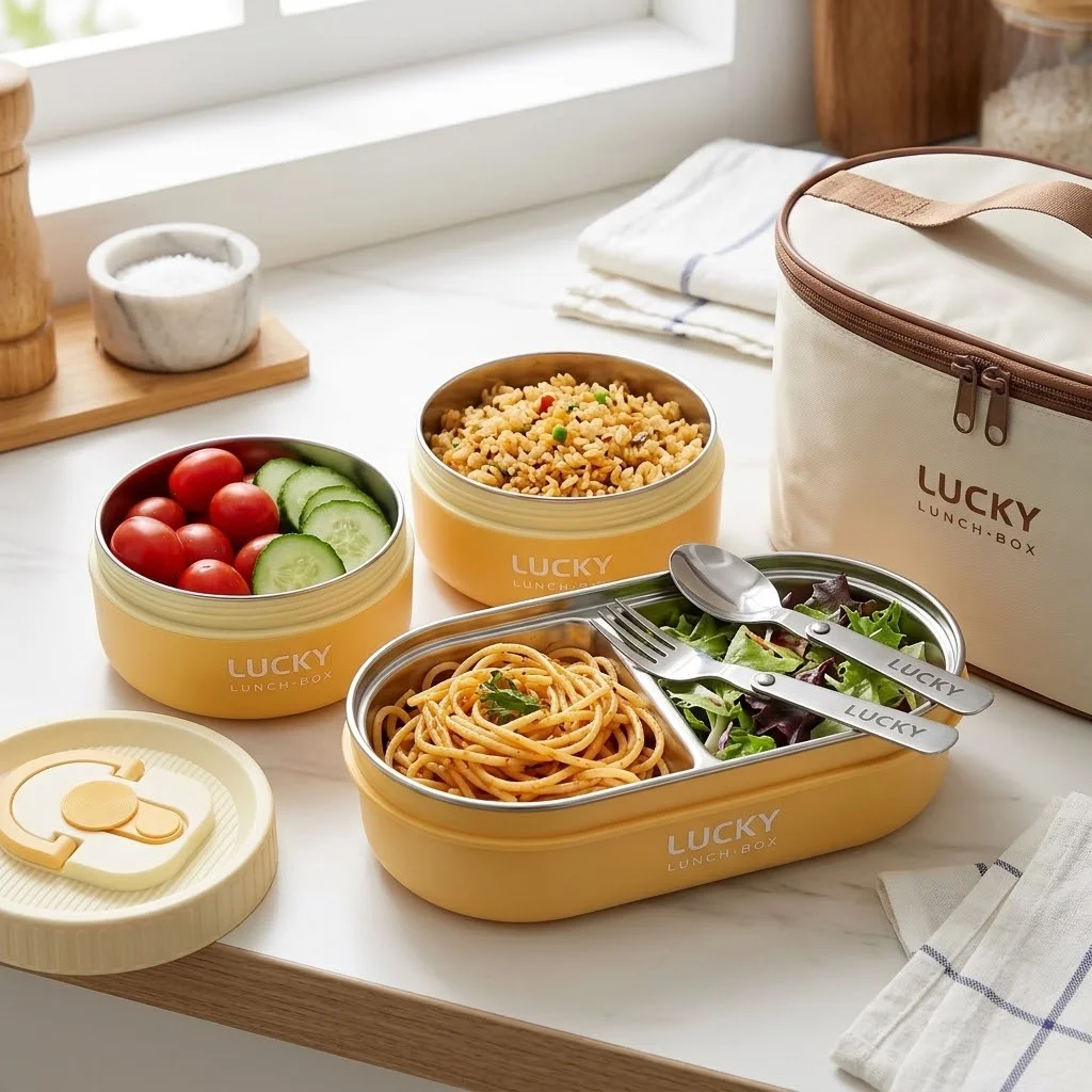 Food Storage With Dividers - Juego de recipientes para llevar el