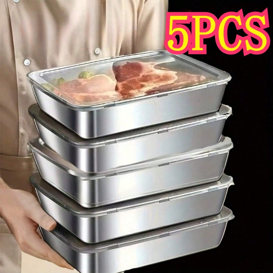 Food Storage Meals - Paquete de 5 recipientes de acero