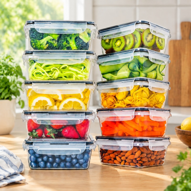 Food Storage Labels - Juego de 10 recipientes de almacenamiento