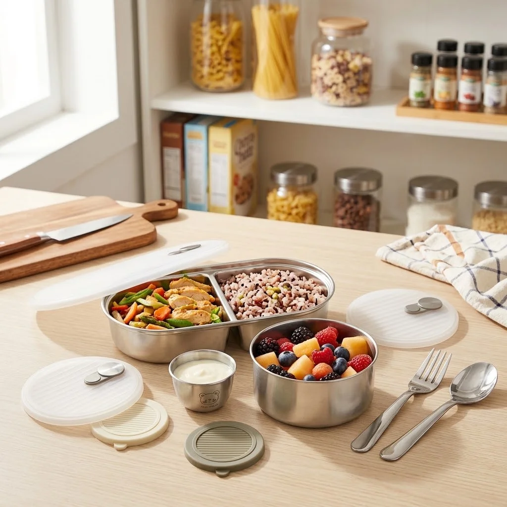 Lonchera Bento de acero inoxid - Food Storage With Dividers reseña y precio