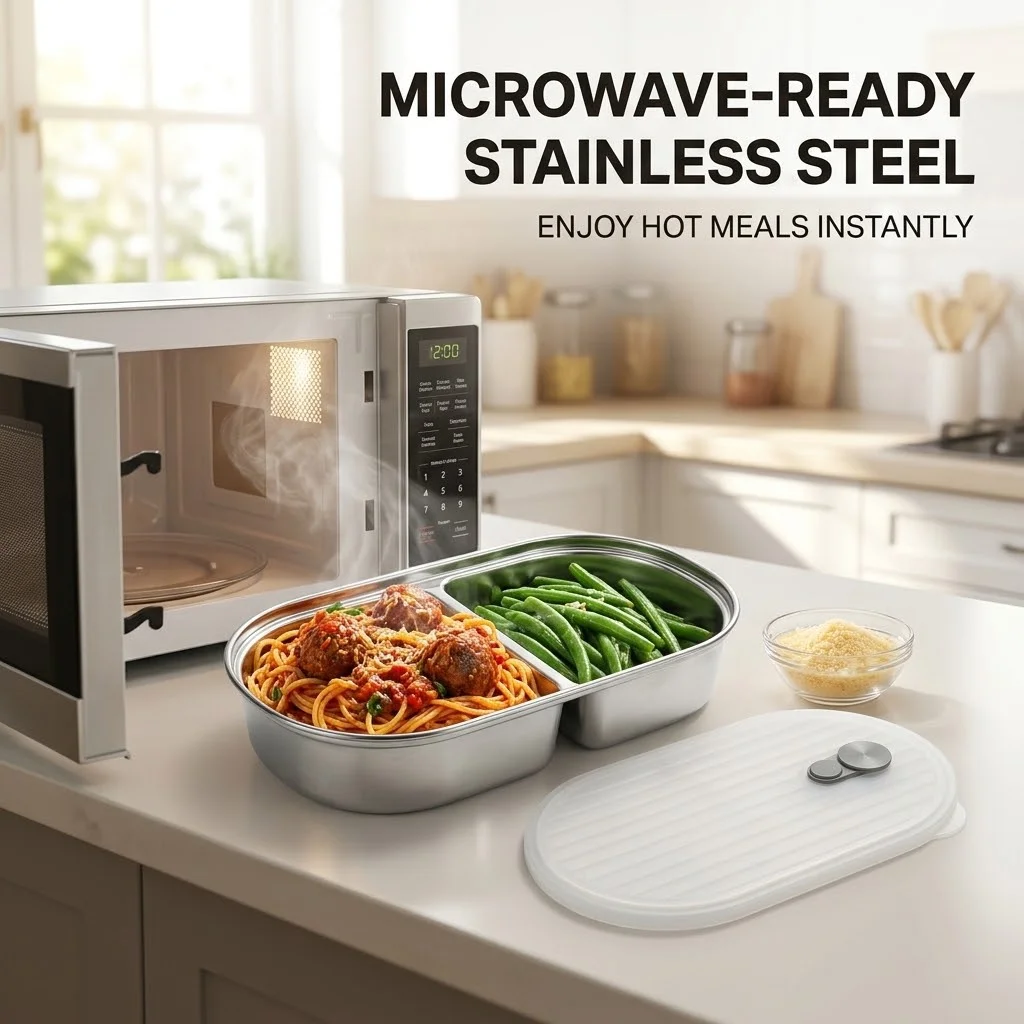 Lonchera Bento de acero inoxid - Food Storage With Dividers reseña y precio