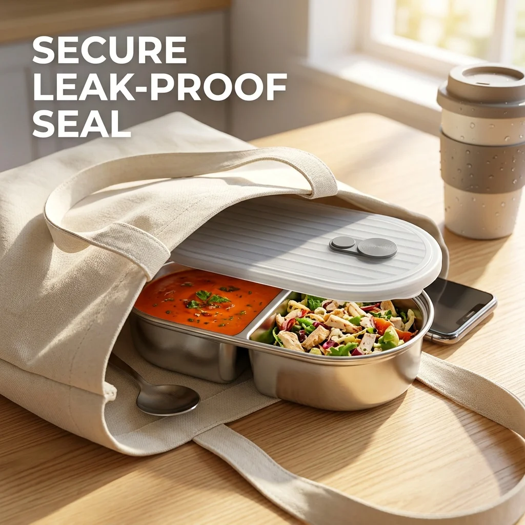Lonchera Bento de acero inoxid - Food Storage With Dividers reseña y precio