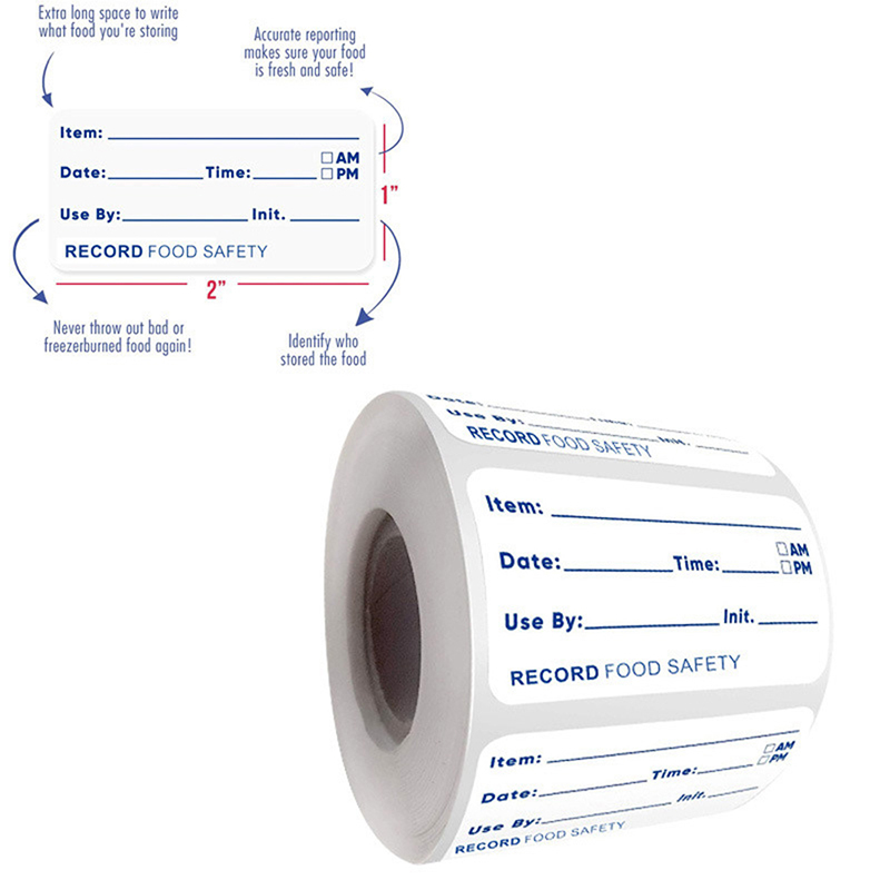 500 unidades por rollo. Adhesi - Food Storage Labels reseña y precio